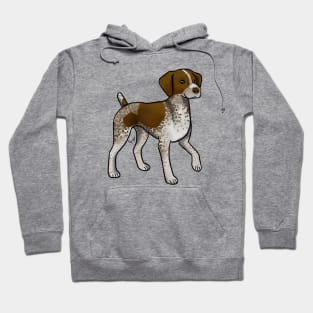 Dog - German Shorthaired Pointer - Liver and White Ticked Patched Hoodie